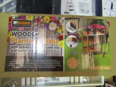 My Garden Wooden Planting Table Unchecked & Boxed