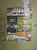 My Garden Wooden Lattice Planter Size 60 X 24.5 X 100 CM Unchecked & Boxed