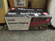 2x Asab 4 Piece Garden Edging, Brick Effect - Unchecked & Boxed.