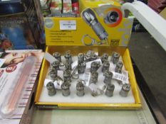 Box Of 21x Rolson Aluminium LED Key Ring Torch - Some May Be Missing Batteries & Boxed.
