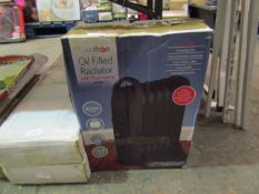 Powatron 800w Oil Filled Radiator With Thermostat - Unchecked & Boxed.
