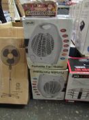2x Asab 2000w Portable Fan Heater - Both Unchecked & Boxed.