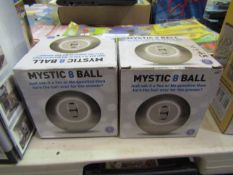2 X Mystic 8 Balls ( Just Ask it a Yes or No Question ) Unchecked & Boxed