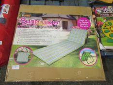 My Garden Sunlounger ( Portable Folding Lounger With Backrest Unchecked & Boxed