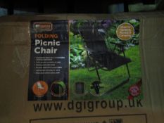 My Garden PK of 2 Folding Picnic Chairs Unchecked & Boxed