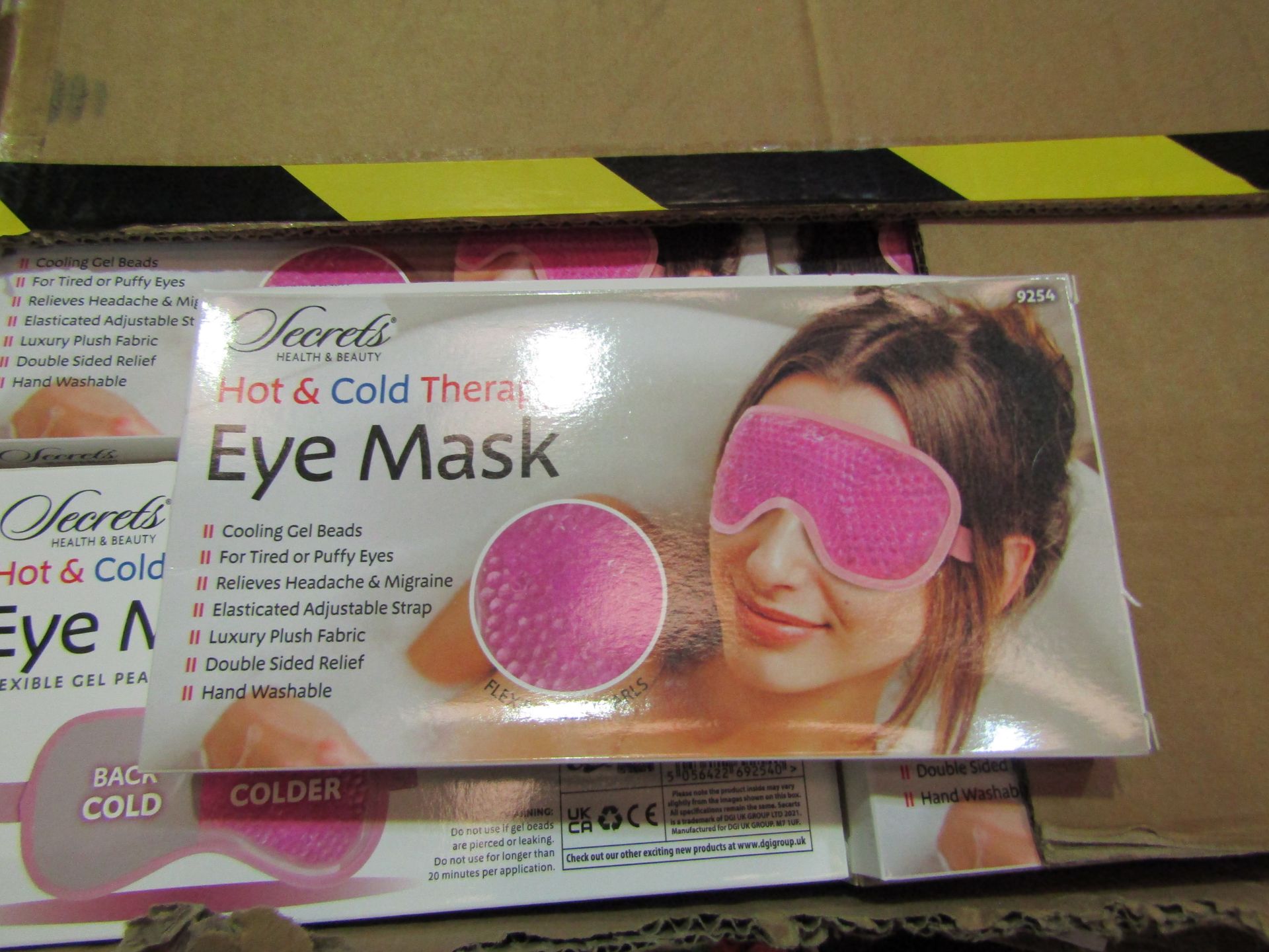 12 X Hot & Cold Therapy Eye Masks ( Cooling Gel Beads ) Unchecked & Packaged