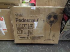 Asab 40cm Pedestal Fan With 3 Speed Setting - Unchecked & Boxed.