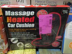 Massage Heated Car Cushion ( Plugs into Car Cigarette Socked )Unchecked & Boxed