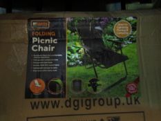 My Garden PK of 2 Folding Picnic Chairs Unchecked & Boxed