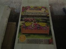 My Garden Large Wooden Rectangular Planter, Size: 90 x 20 x 34cm - Unchecked & Boxed.