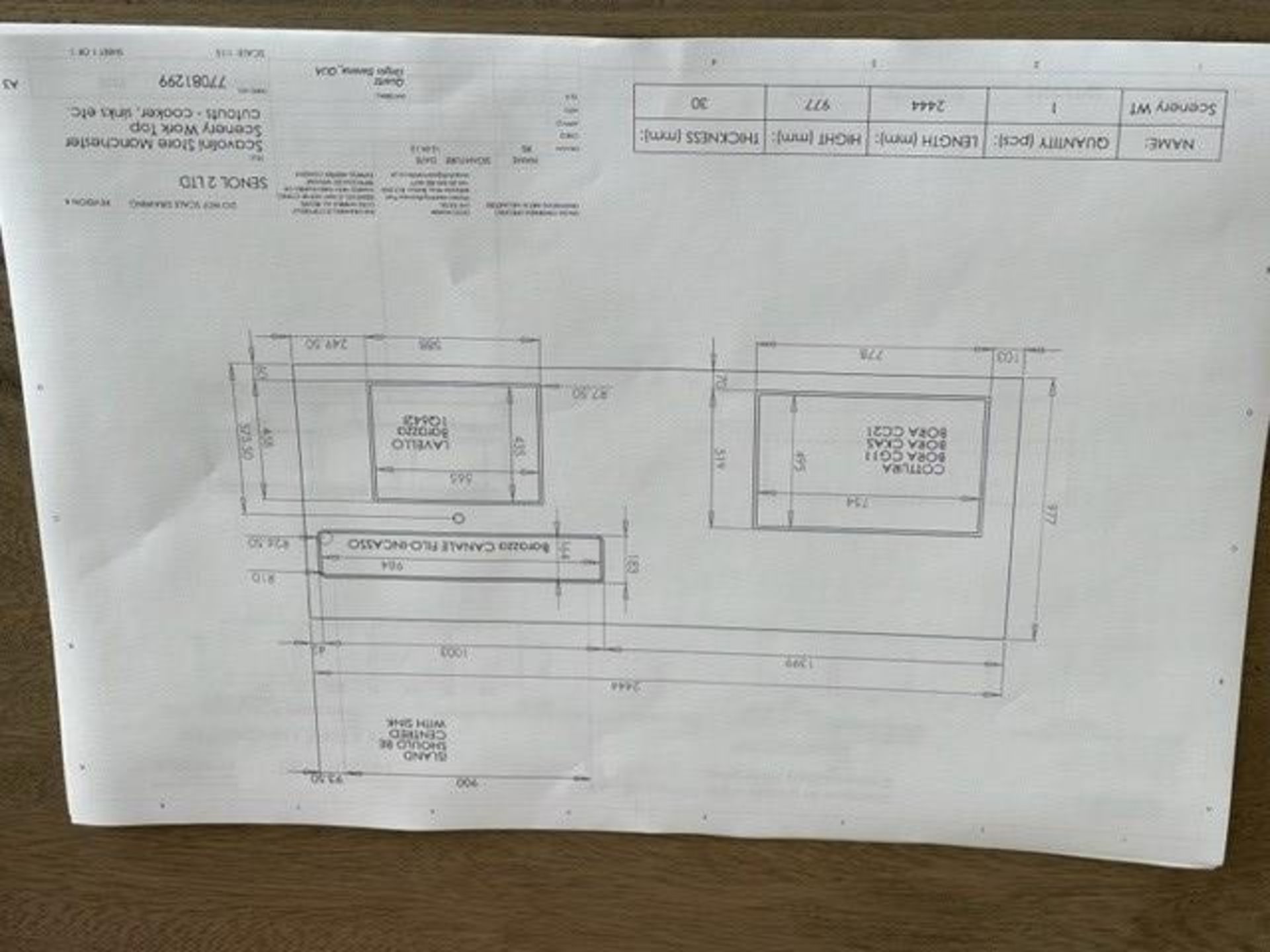 This is KITCHEN NO 2. SCAVOLINI SCENERY Please see images and plan for number and size of the - Image 7 of 9