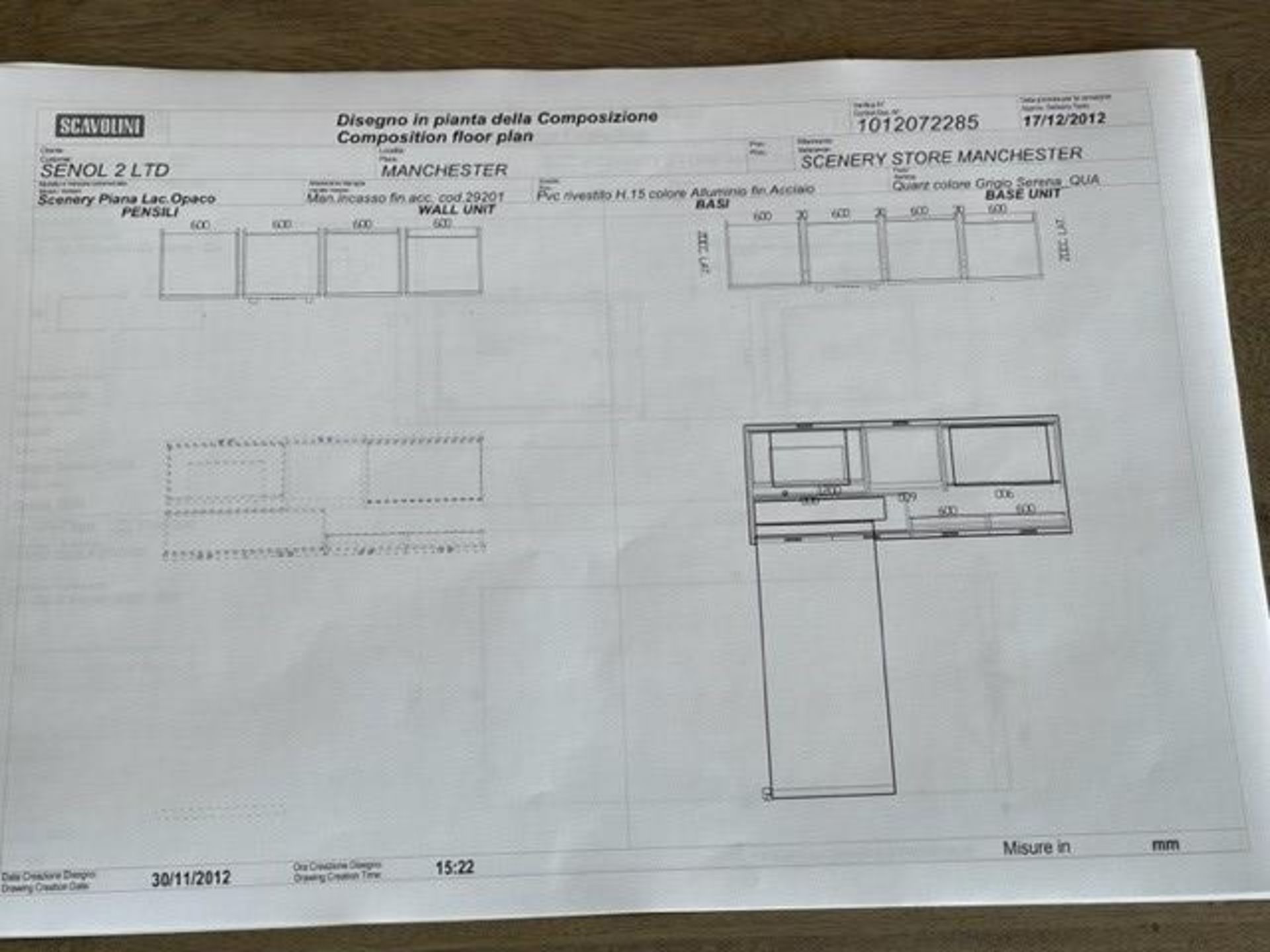 This is KITCHEN NO 2. SCAVOLINI SCENERY Please see images and plan for number and size of the - Image 9 of 9