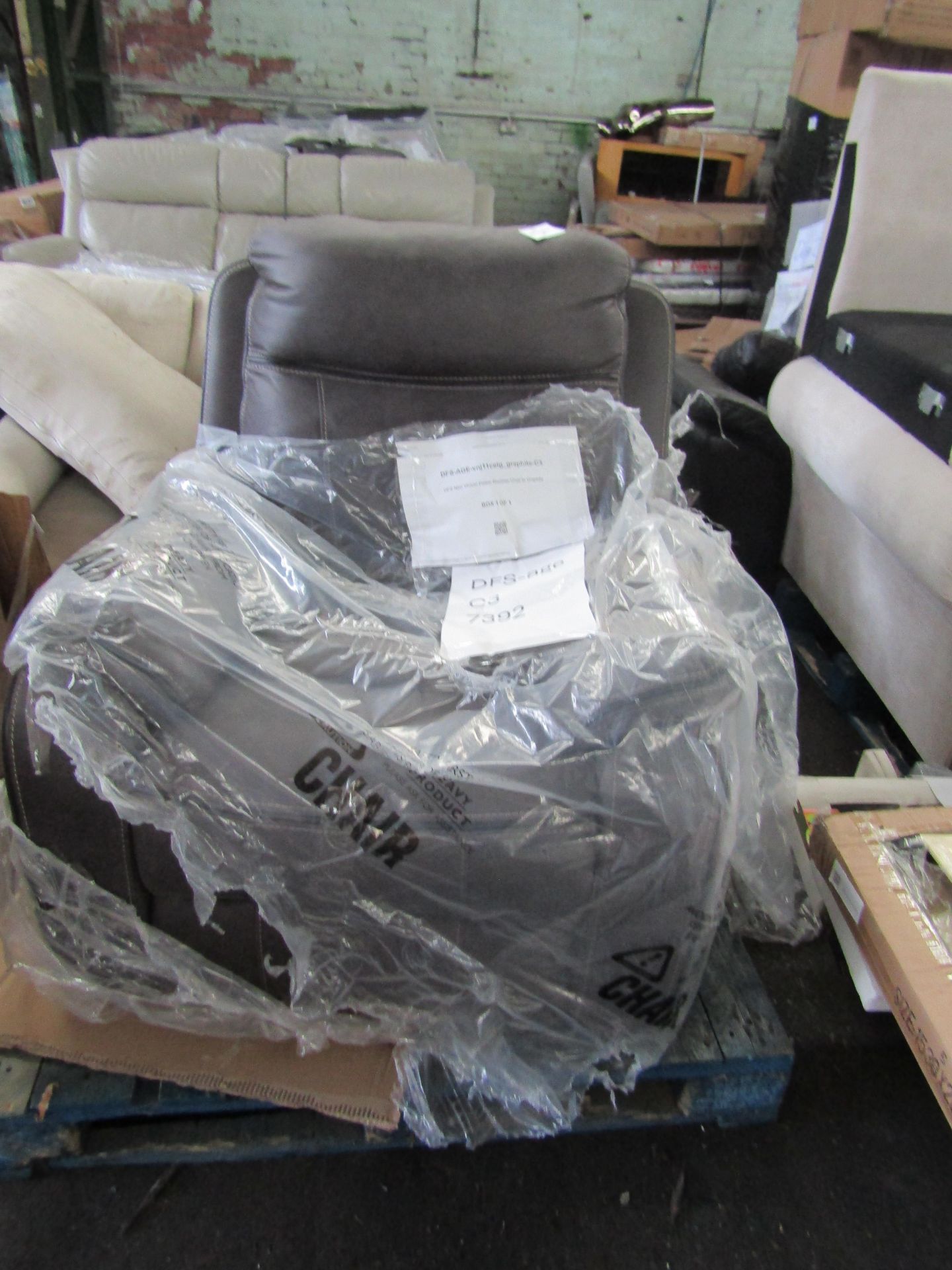 DFS New Vinson Power Recliner Chair In Graphite RRP 949About the Product(s) A cozy power recliner