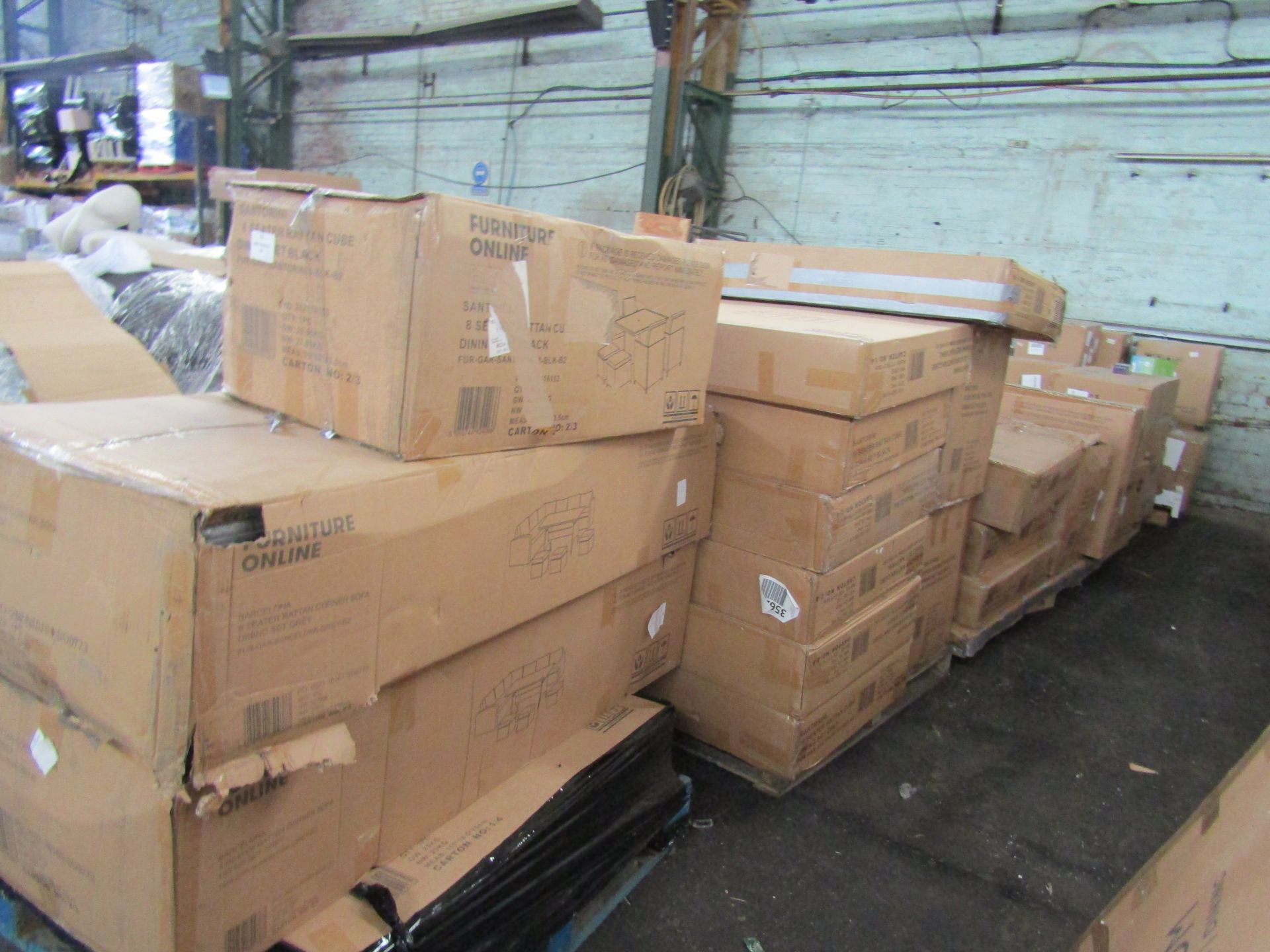 3x Pallet of rattan Furniture parts, spares and repairs