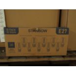 Pack of 10 Stanbow E27 4w LED filament light bulbs, new and boxed