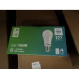 20x Packs of 4 Lightnum E27 13w LED light bulbs, new and boxed