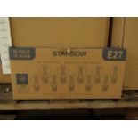 20x Packs of 10 Stanbow E27 4w L?ED filament light bulbs, new and boxed
