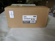 Asab 2-Piece Double Walled Latte Mugs - Unchecked & Boxed.