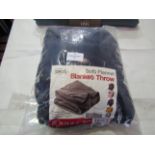 Asab Soft Flannel Blanket Throw, Size: 150 x 130cm - Unchecked & Packaged.