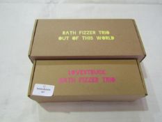 2x Items Being - 1x Lovestruck Bath Fizzer Trio - 1x Bath Fizzer Trio Out Of This World - Both New &