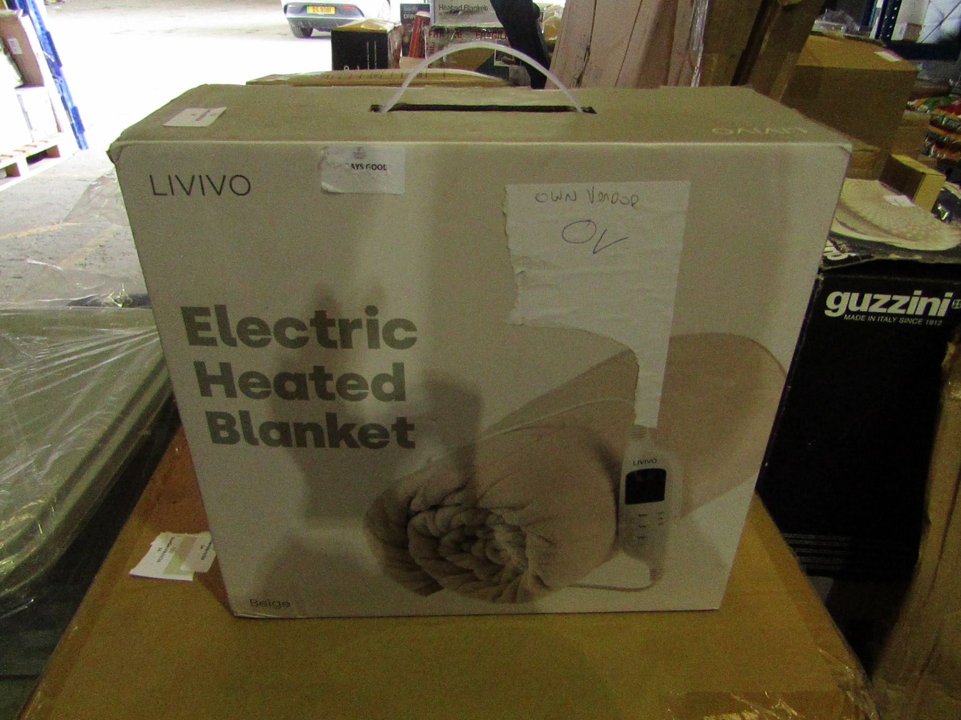 Livivo Electric Heated Blanket, Beige - Unchecked & Boxed.