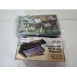 2x Items Being - 1x Asab Counterfeit UV Money Detector - 1x Asab Automatic Card Shuffler, Battery