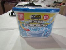 5x MY DIY 500ml Interior Dehumidifier - All Unused & Packaged.