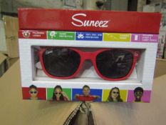 10x Suneez Sun Glasses, Red - New & Boxed.