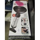 Asab Drain Plunger With 2 Interchangeable Plunger Cups To Fit Any Size Opening - Unchecked & Boxed.