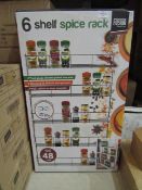 Fusion 6-Shelf Spice Rack, Holds Up To 48 Jars - Unchecked & Boxed.