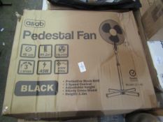 Asab 1.2m Pedestal Fan With 3 Speed Settings - Unchecked & Boxed.