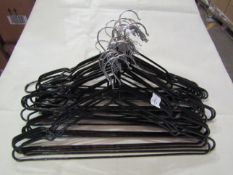 Approx 36 Asab Black Metal Hangers - All Unused & Unpackaged.