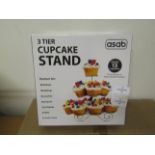 Asab 3 Tier Cupcake Stand, Holds Up To 13 Cakes, Unchecked & Boxed.