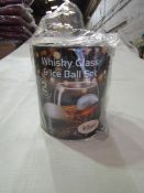 Mcbrides 2-Piece Whisky Glass & Ice Ball Set - Unchecked & Boxed.