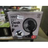 Asab 2 in 1 Desk Fan, 6" Unchecked & Boxed.