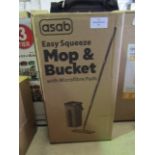 Asab Easy Squeeze Mop & Bucket With Microfibre Pads - Unchecked & Boxed.