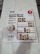 Asab 4-Tier Door Mounted Spice Rack - Unchecked & Boxed.