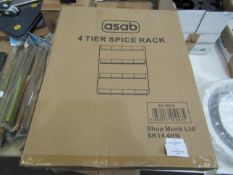 2x Asab 4 Tier Spice Rack Unchecked & Boxed
