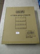 Asab 4 Tier Spice Rack, Unchecked & Boxed.