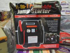Fast Lane 4-in-1 Portable Jump Starter, Unchecked & Box Damaged,