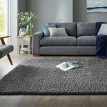 Shaggy Teddy D040 Cosy Soft Rug In Charcoal 200X200Cm RRP 100
