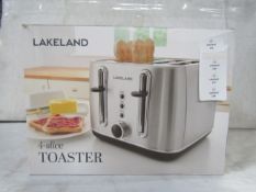 Lakeland Stainless Steel 4-Slice Toaster RRP 45