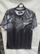 4x Burton Mens Wear Black Slim Detroit Fade T-Shirt, Size Small, New & Packaged.