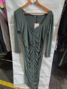 Missguided Plus Slinky Ruched Midi Dress, Size: 18 - Good Condition.