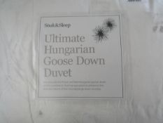 Soak & Sleep 90% Hungarian Goose Down Duvet Double 13.5 Tog RRP 225