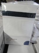 Soak & Sleep Soak & Sleep White/Navy 300TC Colour Border Cotton Single Flat Sheet RRP 17