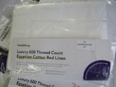 Soak & Sleep Soak & Sleep White 600TC Egyptian Cotton Standard Oxford Pillowcase Pair RRP 36