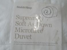 Soak & Sleep Soak & Sleep 10.5 Tog Soft As Down Microfibre King Duvet RRP 70