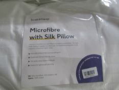 Soak & Sleep Soft as Down Microfibre with Silk Standard Pillow - Medium Firm RRP 70