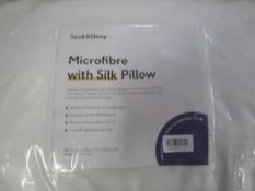 Soak & Sleep Soak & Sleep Soft As Down Microfibre With Silk Standard Pillow Pair - Medium/Firm RRP 7